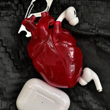Load image into Gallery viewer, Punk Heart Silicone Earbud Case Cover with Wireless Charging Support for Halloween