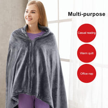 Load image into Gallery viewer, Electric Heated Shawl Blanket with Three Heat Levels and Zipper, Machine Washable