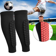 Load image into Gallery viewer, Honeycomb Soccer Shin Guards with Compression Support and Moisture Wicking