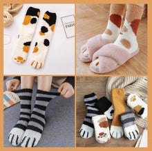 Load image into Gallery viewer, Warm Cat Paw Winter Socks