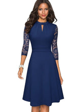 Load image into Gallery viewer, Hollowed-out lace dress