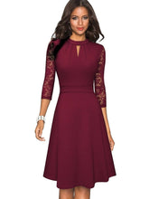 Load image into Gallery viewer, Hollowed-out lace dress