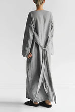 Load image into Gallery viewer, Linen Wrap Maxi Dress