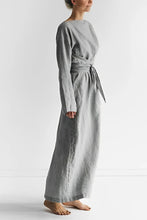 Load image into Gallery viewer, Linen Wrap Maxi Dress