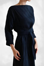 Load image into Gallery viewer, Linen Wrap Maxi Dress