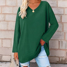 Load image into Gallery viewer, Trendy long-sleeved shirt with V-neck for comfort