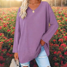Load image into Gallery viewer, Trendy long-sleeved shirt with V-neck for comfort
