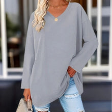Load image into Gallery viewer, Trendy long-sleeved shirt with V-neck for comfort