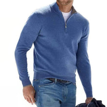 Load image into Gallery viewer, Merino V-neck sweater - zip
