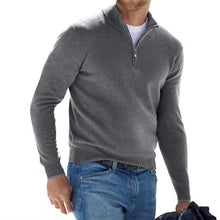 Load image into Gallery viewer, Merino V-neck sweater - zip