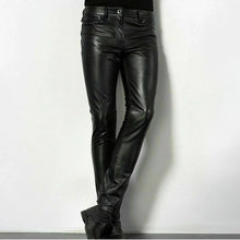 Load image into Gallery viewer, Men's Slim Fit Leather Pants