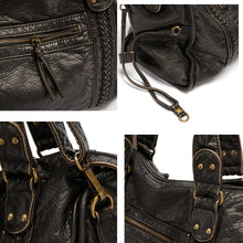 Load image into Gallery viewer, Luxury Black Leather Handbag