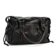 Load image into Gallery viewer, Luxury Black Leather Handbag