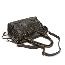 Load image into Gallery viewer, Luxury Black Leather Handbag