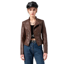 Load image into Gallery viewer, Women's Lambskin Leather Jacket