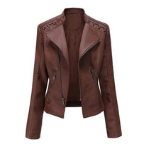 Load image into Gallery viewer, Women's Lambskin Leather Jacket