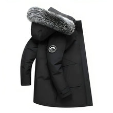 Load image into Gallery viewer, women's winter coat with fur hood