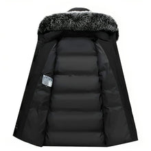 Load image into Gallery viewer, women's winter coat with fur hood