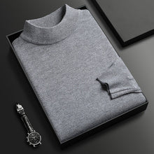 Load image into Gallery viewer, Winter knitted sweater with half-high collar