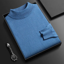 Load image into Gallery viewer, Winter knitted sweater with half-high collar
