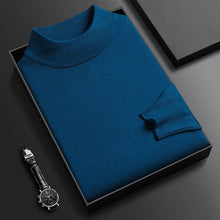 Load image into Gallery viewer, Winter knitted sweater with half-high collar