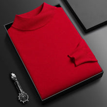 Load image into Gallery viewer, Winter knitted sweater with half-high collar