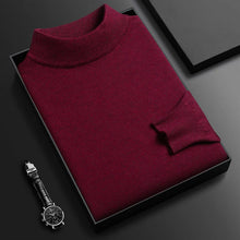 Load image into Gallery viewer, Winter knitted sweater with half-high collar