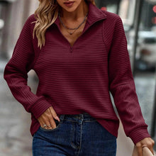 Load image into Gallery viewer, Womens Sweater, V-neck Zipper