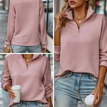 Load image into Gallery viewer, Women's Sweater - V-neck Zipper