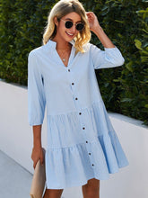 Load image into Gallery viewer, Light blue summer dress