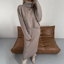 Load image into Gallery viewer, Warm Dress, Turtleneck Sweater