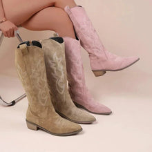 Load image into Gallery viewer, knee length cowboy boots