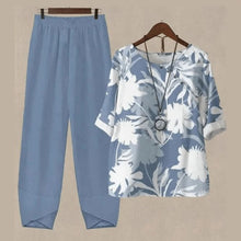 Load image into Gallery viewer, Printed Blouse and Pants Set