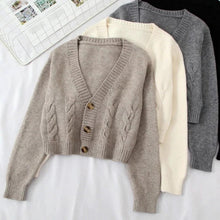 Load image into Gallery viewer, V-neck cardigan - oversized fit