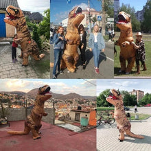 Load image into Gallery viewer, Adult Dinosaur Costume with Battery Powered Blower and Transparent Viewing Panel