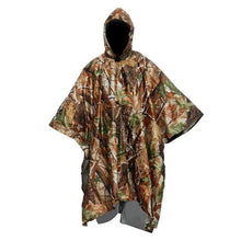 Load image into Gallery viewer, Poncho Jacket with Adjustable Hood and Snap Button Closure, Packable Rain Gear