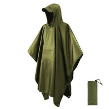 Load image into Gallery viewer, Poncho Jacket with Adjustable Hood and Snap Button Closure, Packable Rain Gear