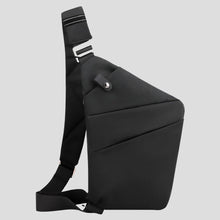 Load image into Gallery viewer, Water Resistant Sling Bag with Hidden Zippers and Reflective Accents for 15 Inch Devices