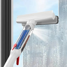 Load image into Gallery viewer, Telescopic Window Cleaner with Spray Tank, Squeegee, and Microfiber Pad in Two Lengths