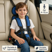Load image into Gallery viewer, Portable Child Booster Seat with Five Point Harness and Head Support, Foldable Travel