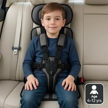 Load image into Gallery viewer, Portable Child Booster Seat with Five Point Harness and Head Support, Foldable Travel