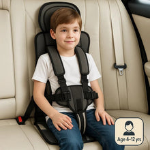 Load image into Gallery viewer, Portable Child Booster Seat with Five Point Harness and Head Support, Foldable Travel