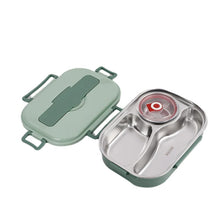 Load image into Gallery viewer, Insulated Bento Box with Four Snap Lock Compartments and Heat Retention