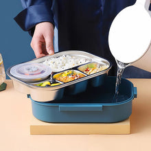Load image into Gallery viewer, Insulated Bento Box with Four Snap Lock Compartments and Heat Retention