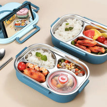 Load image into Gallery viewer, Insulated Bento Box with Four Snap Lock Compartments and Heat Retention
