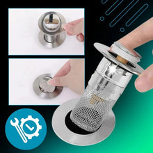 Load image into Gallery viewer, Pop Up Sink Stopper with Dual Layer Seal and Removable Strainer Basket