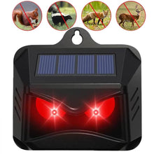 Load image into Gallery viewer, Solar Ultrasonic Animal Repeller Set of 2 with Flashing LED Lights for Yard and Garden
