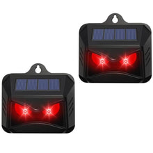 Load image into Gallery viewer, Solar Ultrasonic Animal Repeller Set of 2 with Flashing LED Lights for Yard and Garden