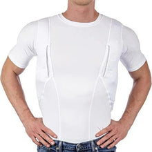 Load image into Gallery viewer, Compression Shirt with Dual Hidden Pockets and Moisture Wicking Fabric