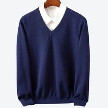 Load image into Gallery viewer, Mens Crew Neck Sweater with Ribbed Cuffs and Breathable Knit